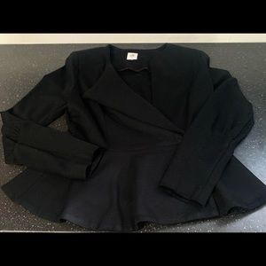 CAbi Classic Black Peplum Blazer